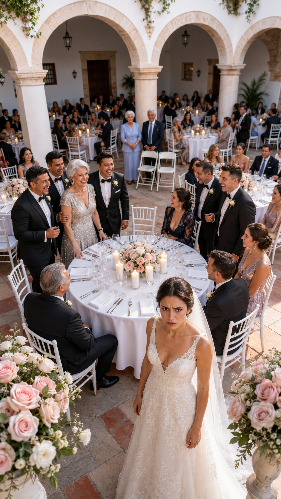 À 15 minutes du mariage, elle découvre que ses parents ont été relégués dans un coin… puis elle prend le micro