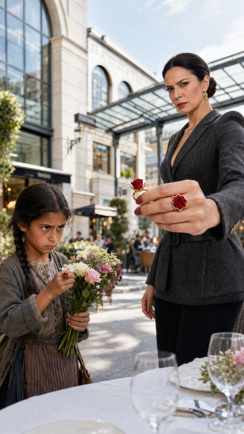 Madame… cette bague ressemble à celle de ma maman » : la petite vendeuse de fleurs qui a bouleversé une héritière parisienne et réveillé un secret enfoui depuis 13 ans