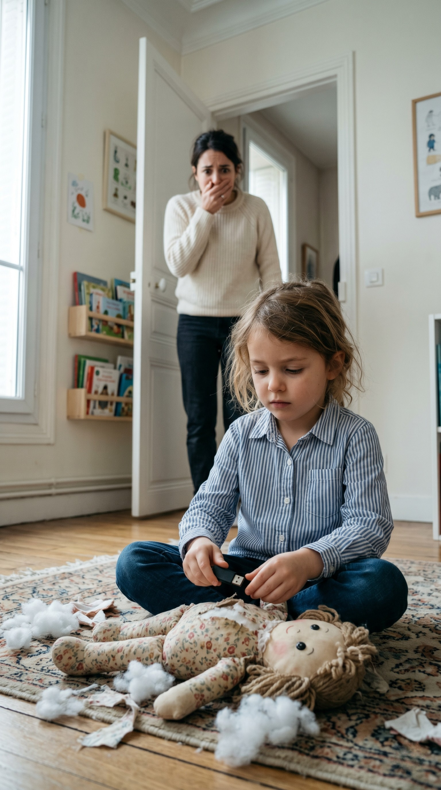 C’est le cadeau de papa, ne le jette pas ! » suppliait sa fille en serrant une poupée crasseuse… quelques heures plus tard, elle en sortait une clé USB au secret terrifiant.