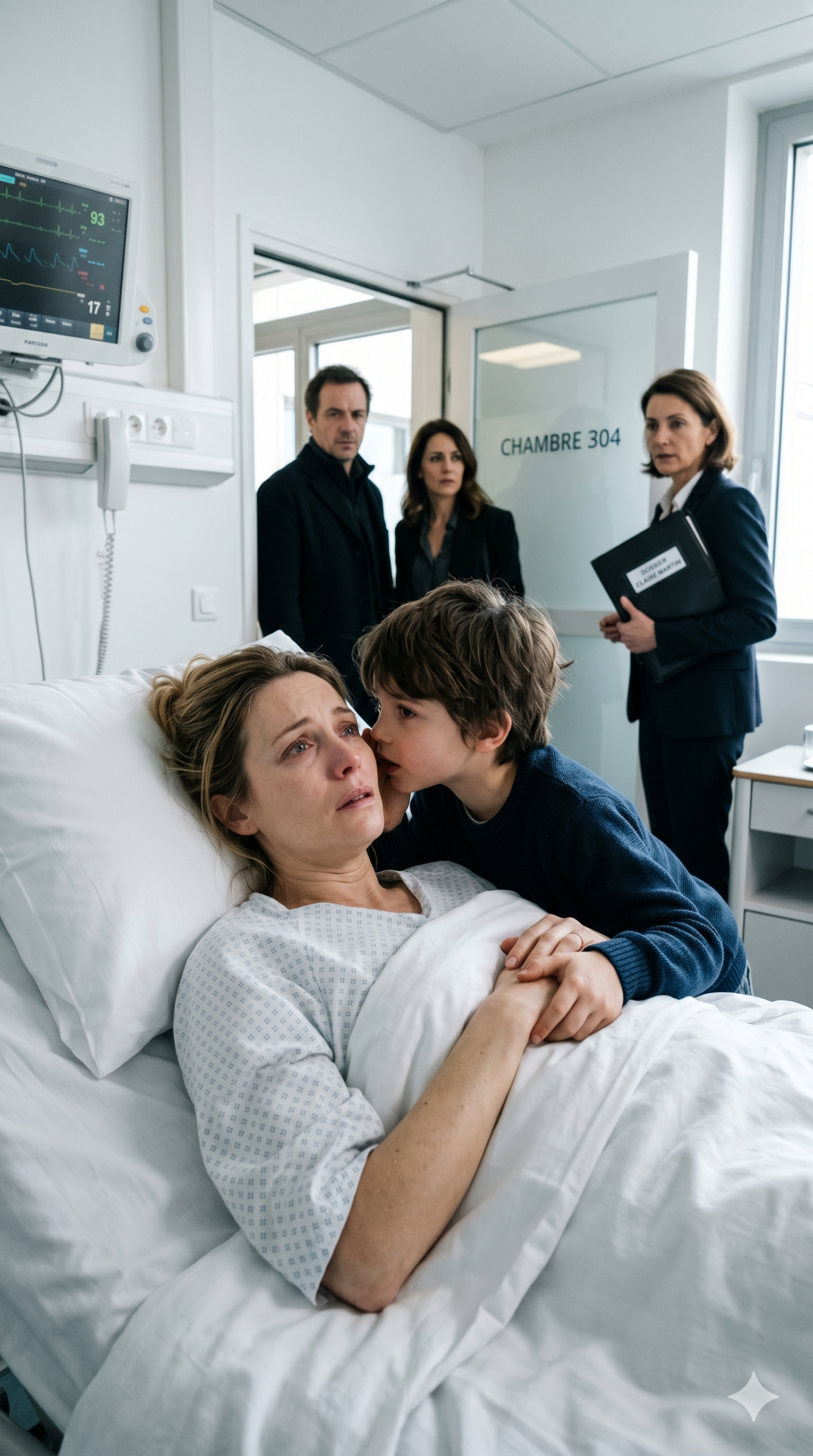 Elle sort du coma et entend son fils murmurer : « Maman, n’ouvre pas les yeux… papa et tata sont en train de se partager ta vie »