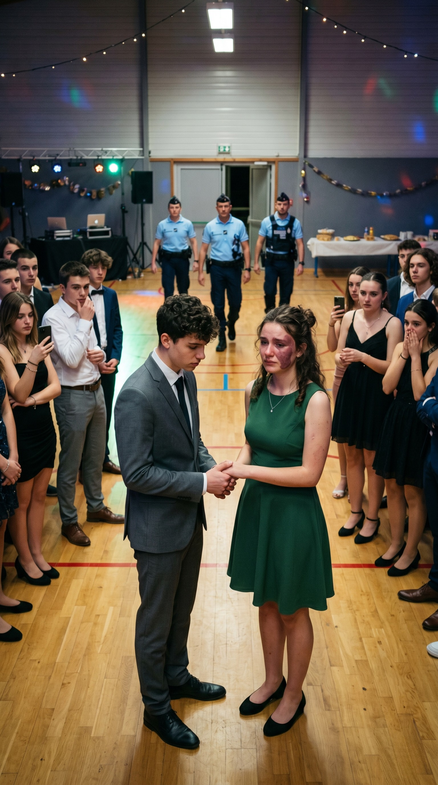 Un seul garçon m’a invitée au bal parce que personne ne voulait venir avec moi à cause de ma tache de naissance — tout le monde riait jusqu’à ce que des policiers entrent dans le gymnase.