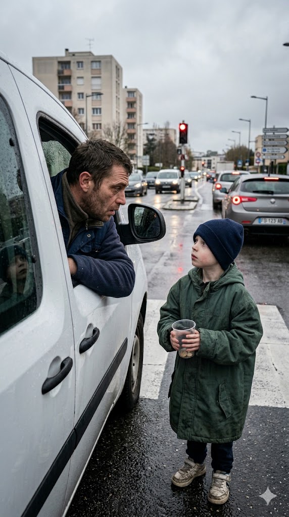 Pendant 3 ans, il envoyait de l’argent pour son fils… jusqu’au jour où il l’a vu mendier à un feu rouge