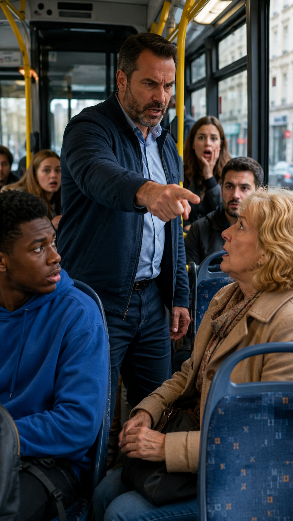 Dans le bus 47, une passagère l’a humilié devant tout le monde… mais la phrase du chauffeur a retourné tout Paris