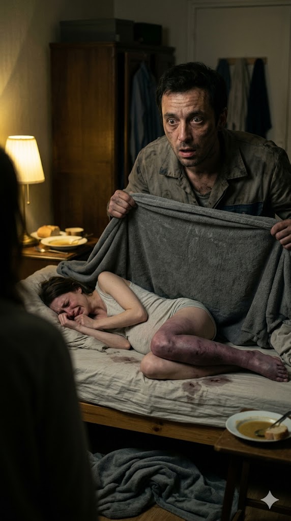 Sa femme enceinte de 6 mois refusait de quitter le lit. Fou de rage, il a arraché la couverture… et ce qu’il a découvert lui a brisé l’âme