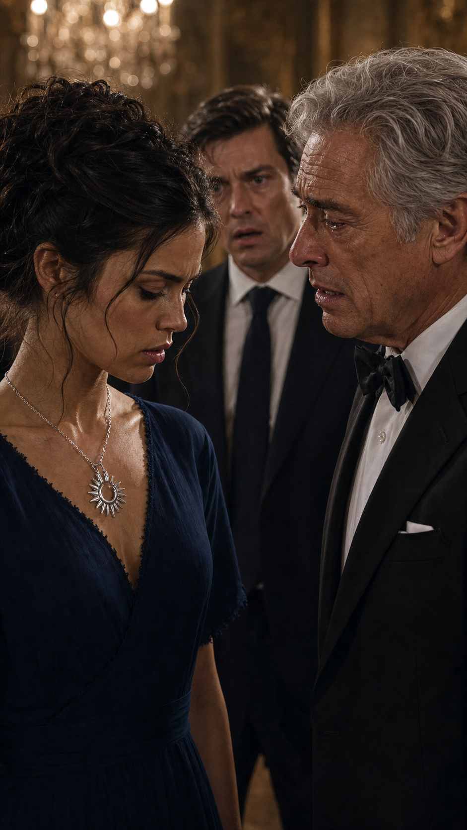 Son mari l’a cachée au gala parce que sa robe était trop simple... puis le patron milliardaire a reconnu son collier et s’est agenouillé devant elle