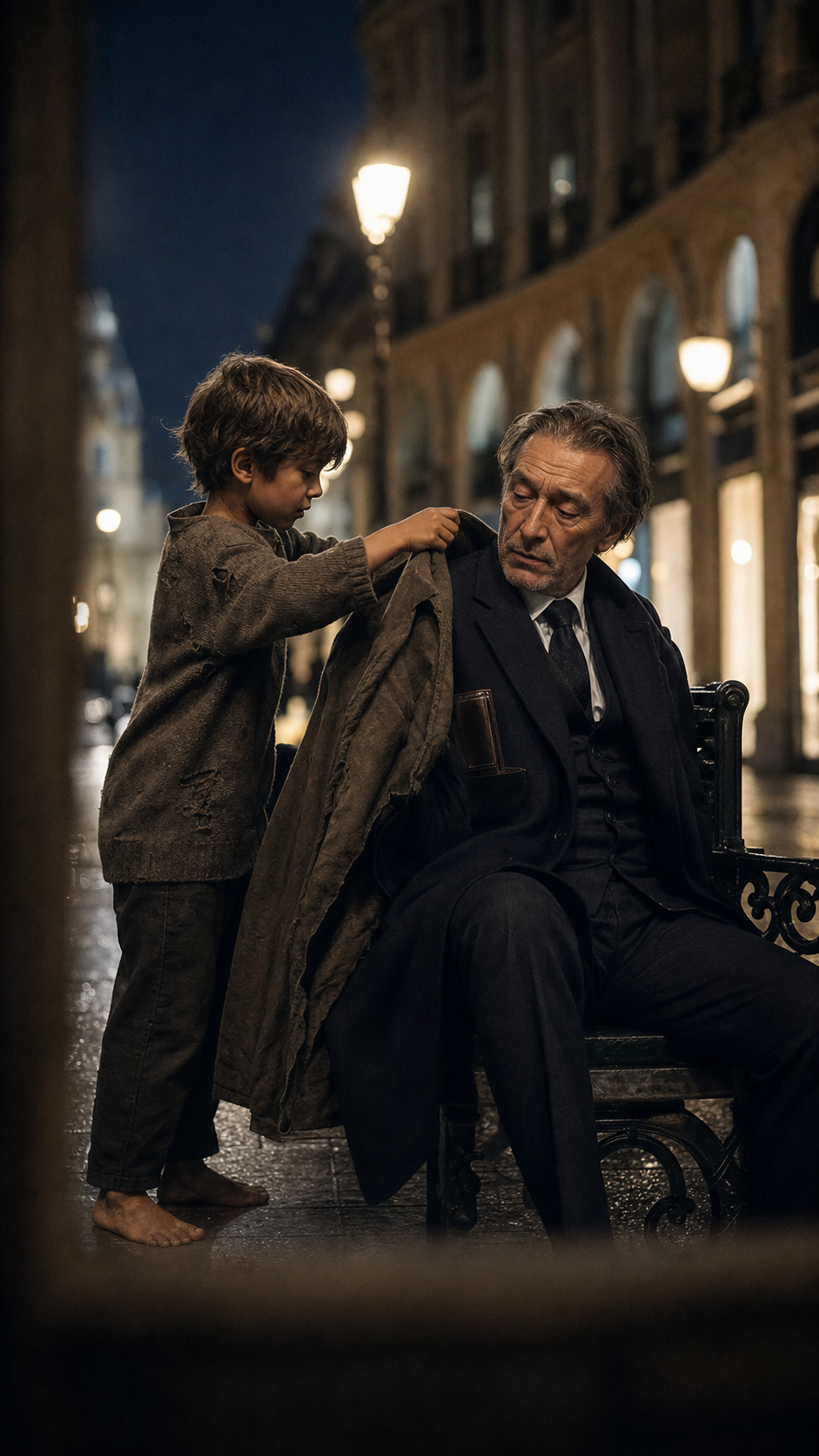 Le milliardaire a fait semblant de dormir pour humilier un enfant des rues... puis ce que le petit a fait dans l'ombre l'a fait pleurer de honte