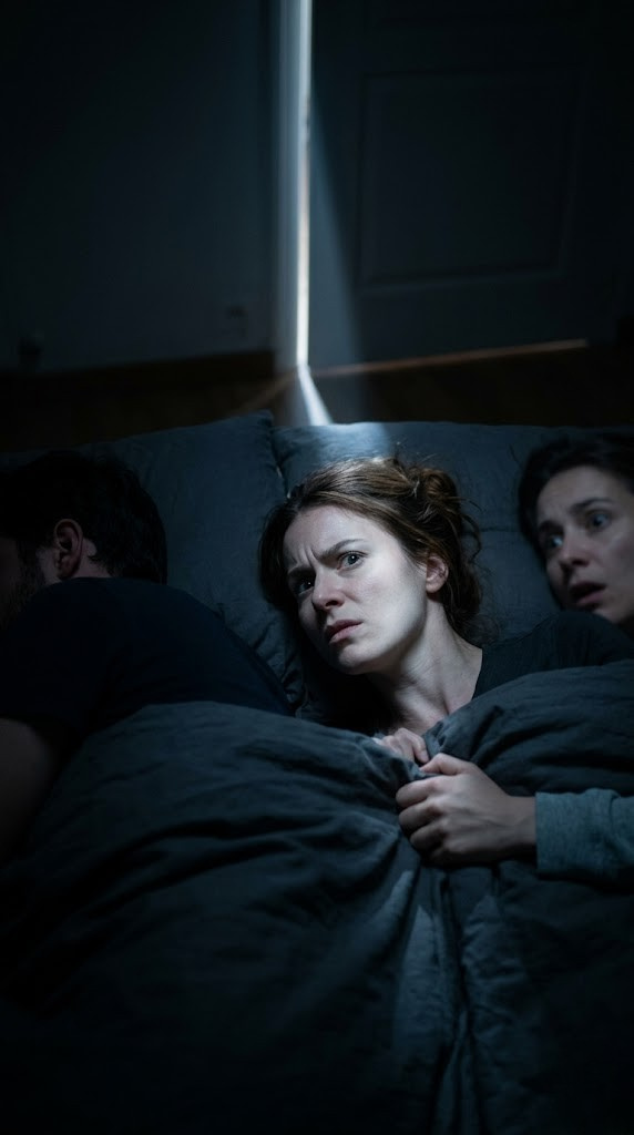 La femme de mon frère dormait entre mon mari et moi chaque nuit… puis un clic dans le noir a révélé un secret qui a glacé toute la famille