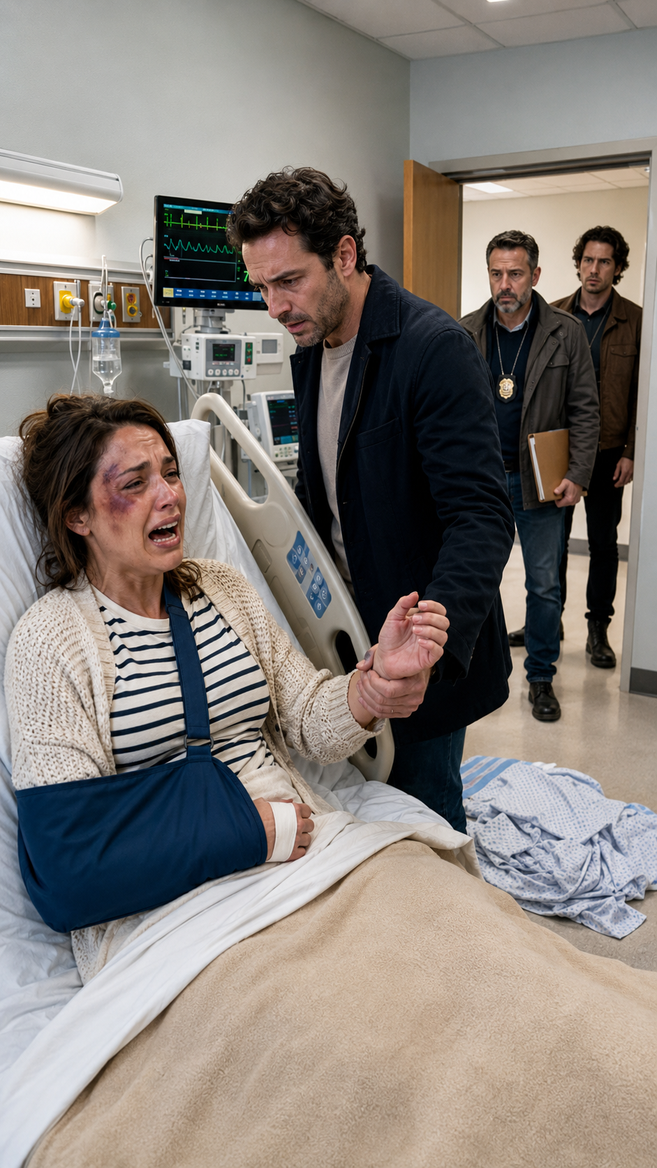 À l’hôpital, son mari a voulu l’arracher de son lit pour cuisiner l’anniversaire de sa mère… mais l’homme qui est entré a fait exploser leur mensonge